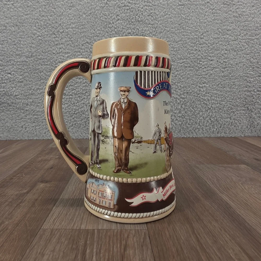 Vtg Miller High Life Great American Events Commemorative Stein Kitty Hawk Flight